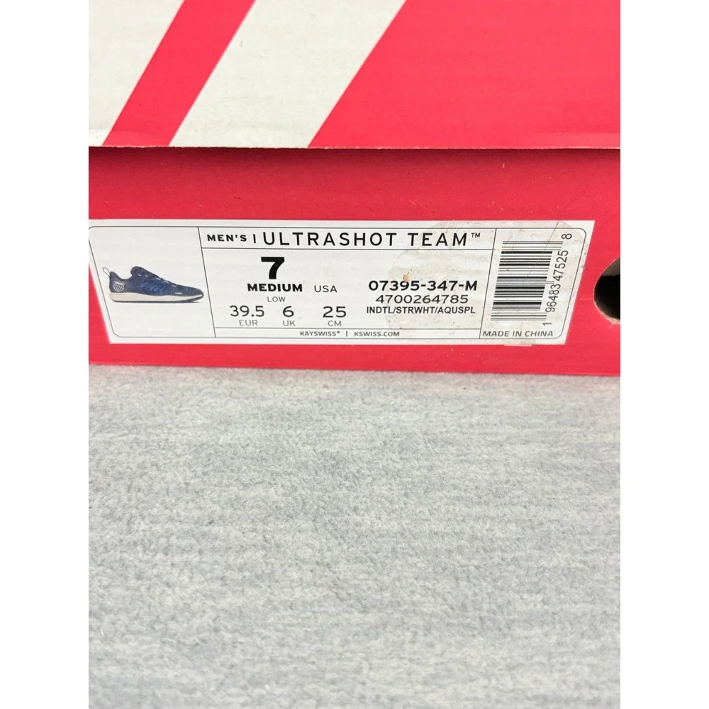 K-Swiss Ultrashot Team Tennis Sneakers Mens 7 Blue Indigo Pickleball Comfort